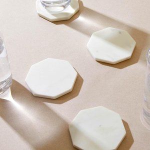 Zeal Living Marble Geo Coasters